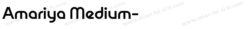 Amariya Medium字体转换